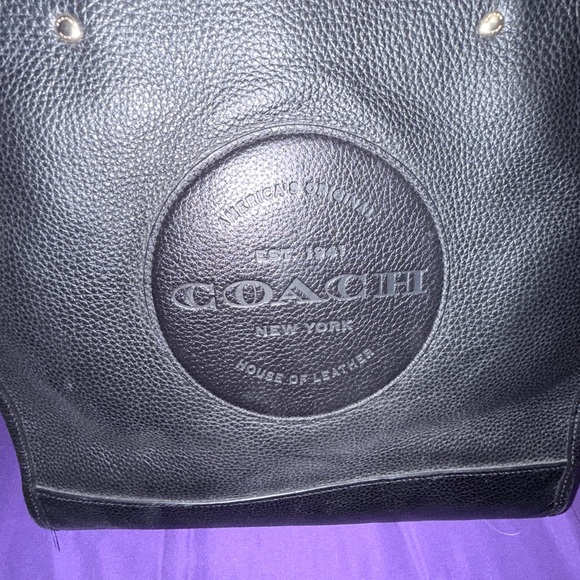 Coach Black Leather Tote Bag Dempsey c3078 - Picture 5 of 9